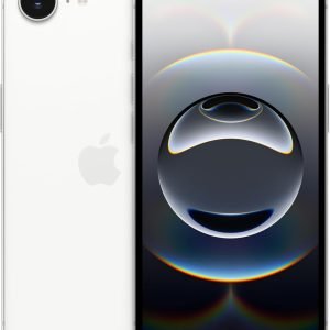 iPhone 16e 128GB: Apple Intelligence のために設計、A18 チップ、パワフルに進 化したバッテリー、48MP Fusion カメラ、6.1 インチの Super Retina XDR ディスプレイ、SIMフリー 5G対応; ホワイト