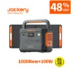【クーポン利用で5000円 8/18 00:00から】Jackery Solar Generator 1000 New 1070Wh 100W ポータブル電源 ソーラーパネル セット リン酸鉄 長寿命 バッテリー 定格1500W コンパクト 急速充電 アウトドア 防災 車中泊 UPS機能 太陽光発電 ジャクリ